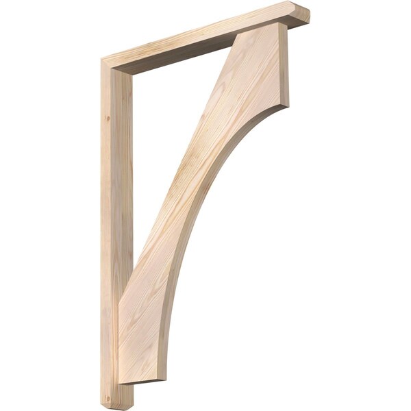 Ekena Millwork Westlake Craftsman Smooth Bracket w/ Offset Brace, Douglas Fir, 3 1/2"W x 26"D x 38"H BKT0402X26X38WTL04SDF - main